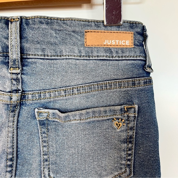 Justice Denim Ruffle Hem Skirt Kids Size 8 - Picture 5 of 9